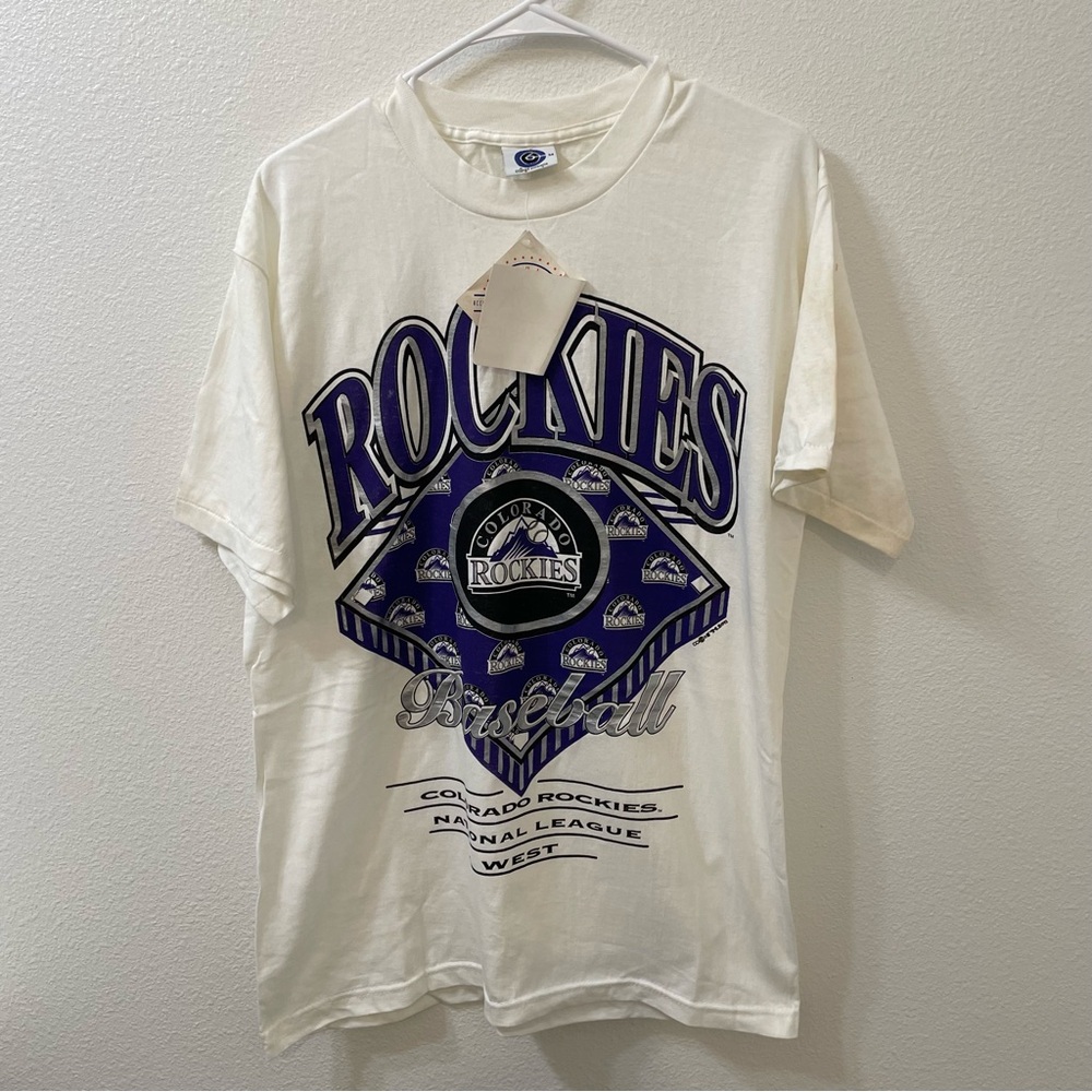MLB Colorado Rockies baseball diamond shirt vintage 93 NWT medium